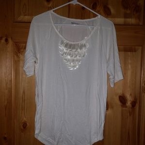 Nwt Gap Maternity womens cream ruffles Top size M